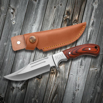 Personalized Wood Handle Hunting Knife